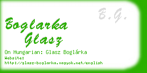 boglarka glasz business card